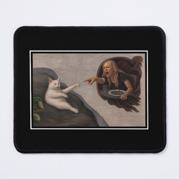 Item preview, Woman yelling at a cat designed and sold by HolySpaceComet.
