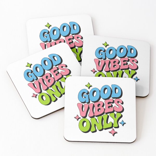 Item preview, Groovy Good Vibes Only Phrase with Sparkling Star Details designed and sold by SplashTastic.