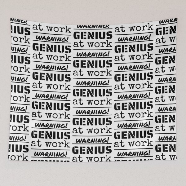 Item preview, WARNING! Genius at work designed and sold by missnisa.