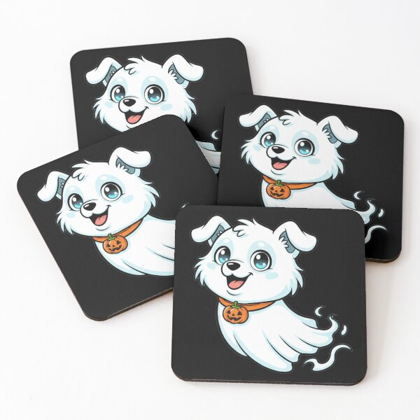 Item preview, Cute Ghost Dog with Pumpkin Collar – Adorable Halloween Design designed and sold by DamianRoy88.