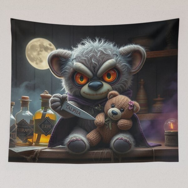 Item preview, evil Halloween teddy designed and sold by Talpha.