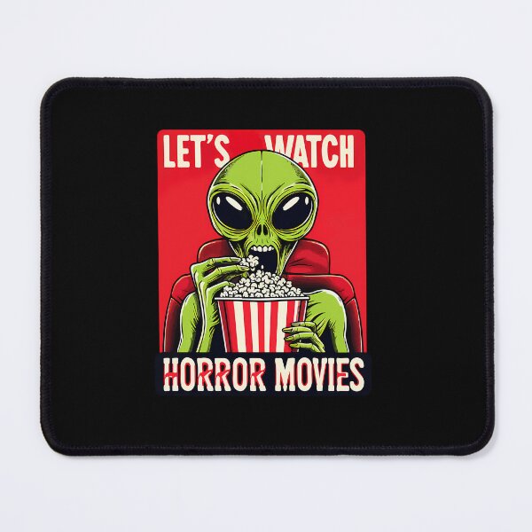 Item preview, Lets Watch Horror Movies Funny Alien designed and sold by CarolMDavis.