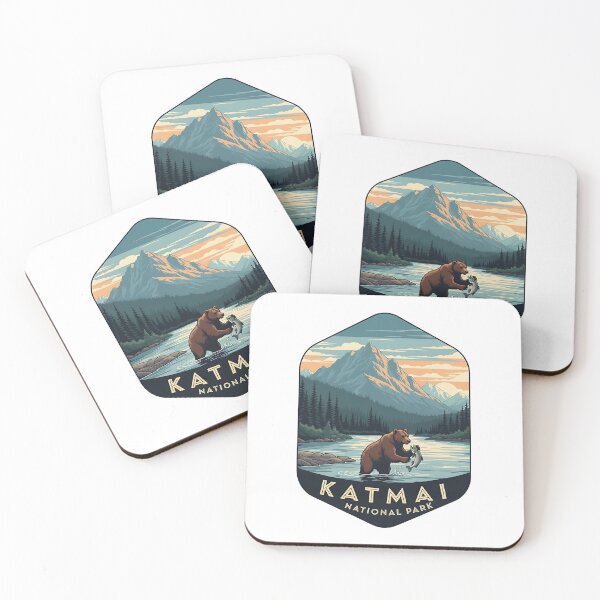 Item preview, Katmai National Park Vintage Art Travel designed and sold by LittleArij.