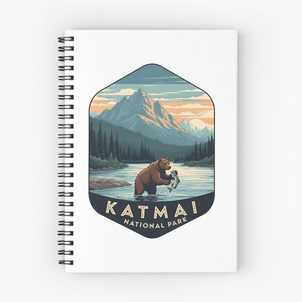 Item preview, Katmai National Park Vintage Art Travel designed and sold by LittleArij.