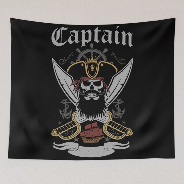 Item preview, Captain Skull with Ship and Anchors designed and sold by Iuqiune.