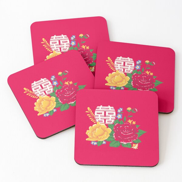 Item preview, Chinese Peonies and Double Happiness Motif designed and sold by YoungLWorkshop.