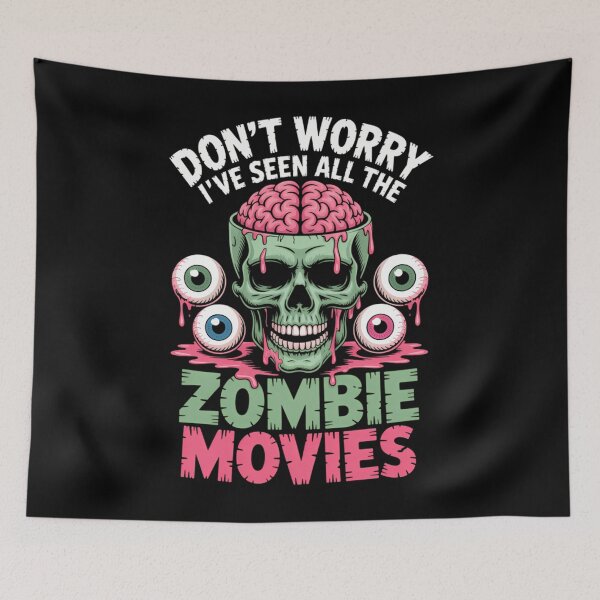 Item preview, Zombie Movies Funny Sayings Joke Halloween designed and sold by SheliaJHopper.
