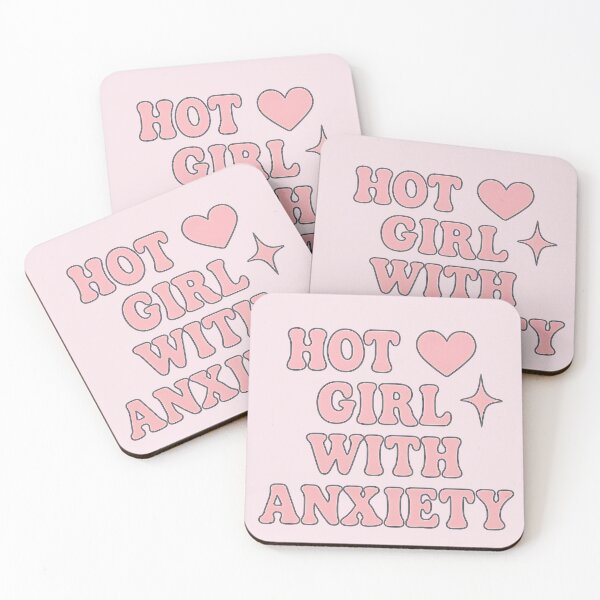 Item preview, Hot Girl with Anxiety – Pink Bubbly Girlypop Quote designed and sold by wwshd.