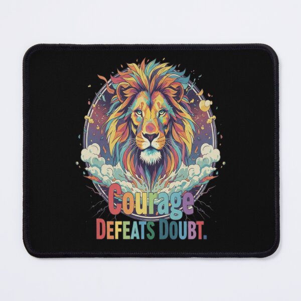 Item preview, Rainbow Lion Art with Courage Quote designed and sold by PrintBreeze.