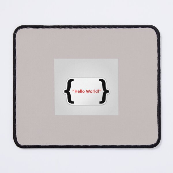Item preview, Minimalist Hello World Code Bracket Sticker designed and sold by sumit9696.