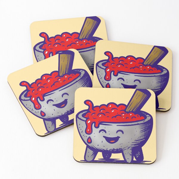 Item preview, Spicy Happiness – Smiling Molcajete with Salsa designed and sold by KingxScribble.