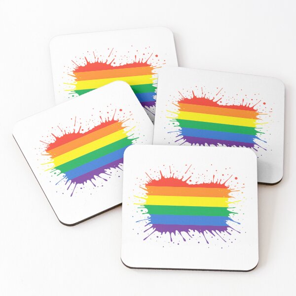 Item preview, Pride Paint Splash T-Shirt – Rainbow LGBTQ+ Flag Design designed and sold by 9LivesDesign.