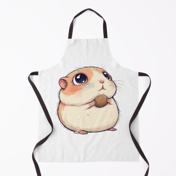 Item preview, Cute Hamster Holding Snack – Kawaii Chubby Animal Illustration designed and sold by Teeny Quities.