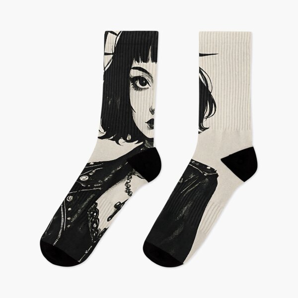 Item preview, Spiked Halo Goth – Japanese Punk Girl Illustration designed and sold by EntropyArts.