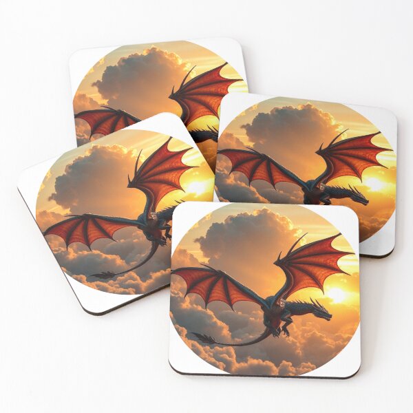 Item preview, dragon in flight round cartoon like image  designed and sold by SmashingDeals.