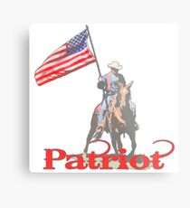 Mounted Patriot Metal Print