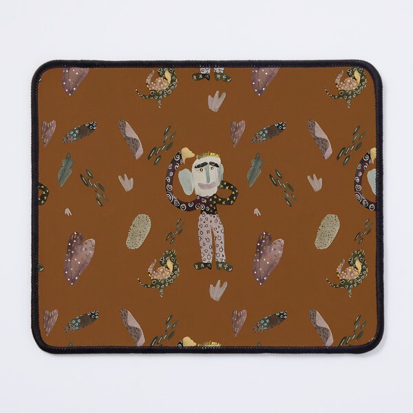 Aperçu de l'œuvre Modèle sans couture abstrait de cœur d'homme de dessin animé, version marron créée et vendue par AccessoryFlee.