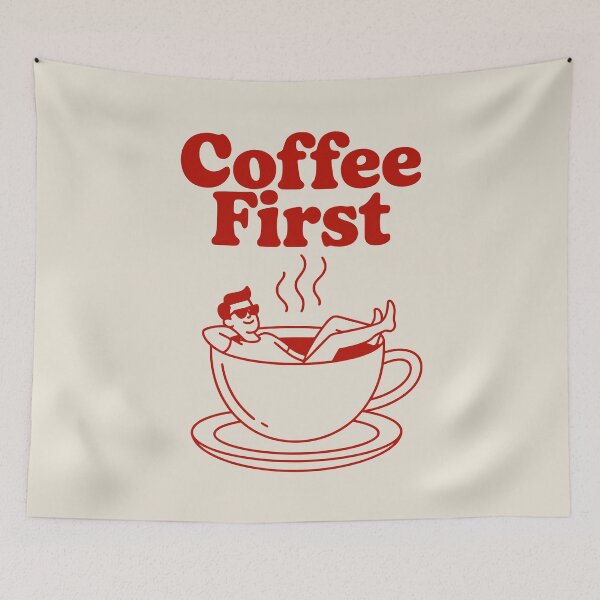 Item preview, Coffee First- World Coffee Day designed and sold by Cookiezoo.