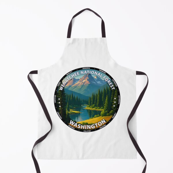 Artikelvorschau, Wenatchee National Forest Washington Reiseposter - Bergsee & Kiefernlandschaft USA entworfen und verkauft von inkNext.