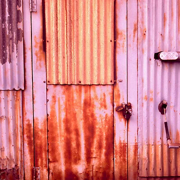 Artwork thumbnail, Pink Rusted Door by Steven Godfrey