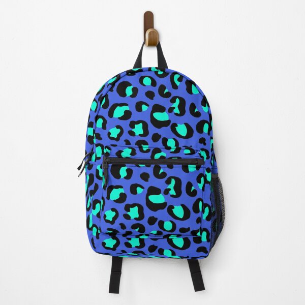 Item preview, Leopard Print Green on Blue Pattern designed and sold by PopularTeesandStuff.