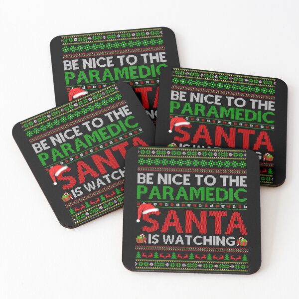Item preview, Be Nice To The Paramedic Santa Is Watching Ugly Christmas designed and sold by louisshanebl.