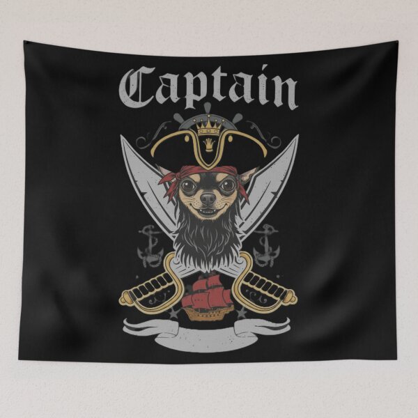 Item preview, Pirate Captain Dog with Crossed Swords designed and sold by Iuqiune.
