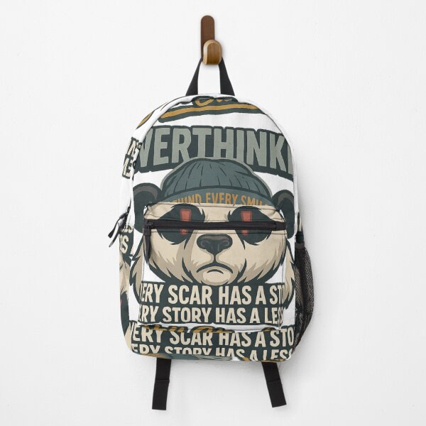 Item preview, Overthinker Panda – Funny Cute Panda Head with Motivational Quote designed and sold by Designforyou86.