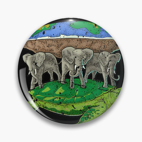 Artikelvorschau, Flat Earth SocietySchildkröte Elefanten Männer Frauen Geschenk entworfen und verkauft von SimonClothes.