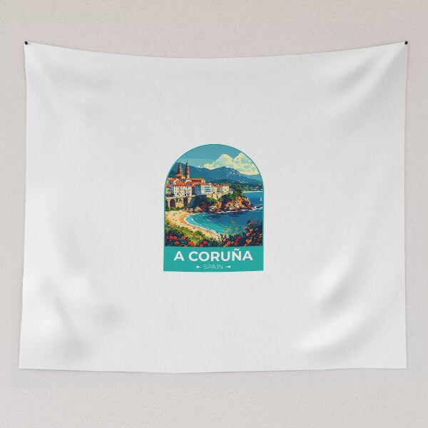 Item preview, A Coruña Spain Travel Sticker designed and sold by TulipaGraphics.