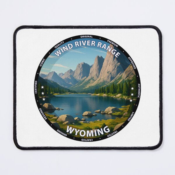 Item preview, Wind River Range Wyoming - Mountain Landscape Travel Poster USA designed and sold by inkNext.