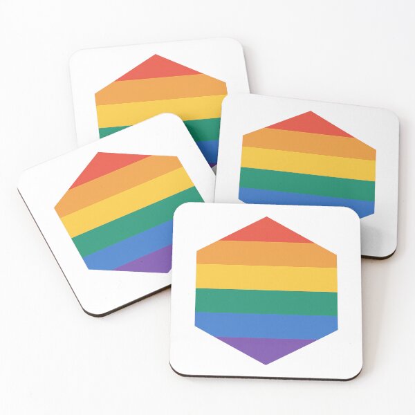Item preview, Modern Hexagon Pride Logo – Rainbow LGBTQ+ Geometric Design designed and sold by 9LivesDesign.