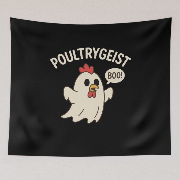 Item preview, Poultrygeist Funny Chicken Ghost Pun Design designed and sold by SlomianyPisarz.