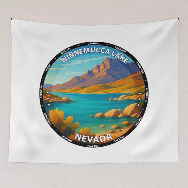 Item preview, Winnemucca Lake Nevada Desert Landscape Travel Poster USA designed and sold by inkNext.