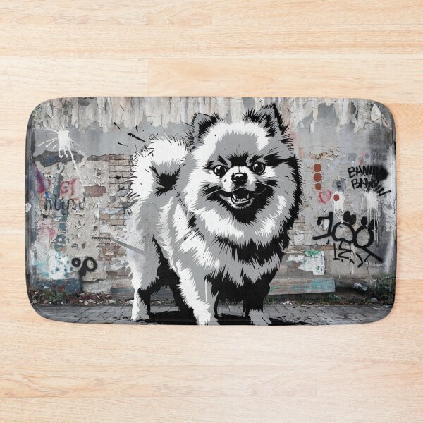 Item preview, Street Art Style Pomeranian Dog Poster for Modern Home Decor designed and sold by jazzyfunky.