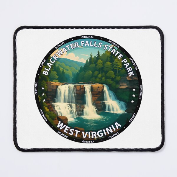 Item preview, Blackwater Falls State Park West Virginia Travel Poster - Scenic Waterfall Art USA designed and sold by inkNext.