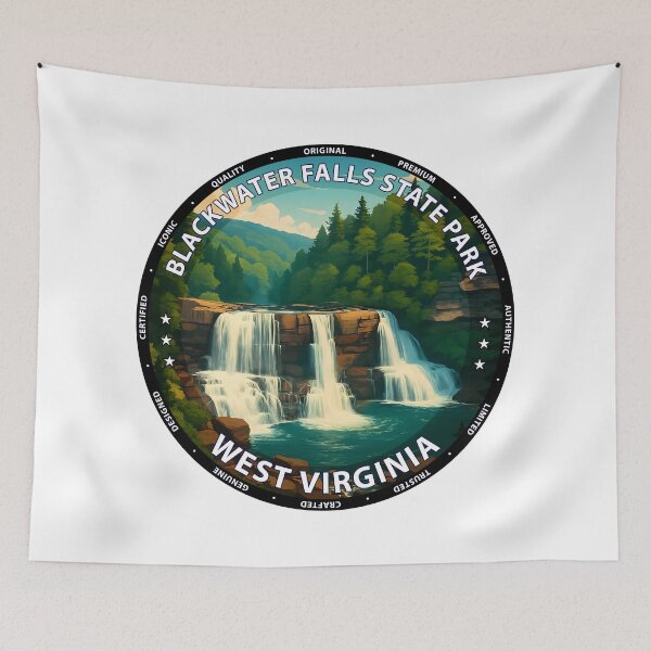 Item preview, Blackwater Falls State Park West Virginia Travel Poster - Scenic Waterfall Art USA designed and sold by inkNext.