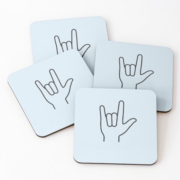 Item preview, Love in Sign Language | ASL Minimal Hand Symbol Design designed and sold by Tarun Bisht.
