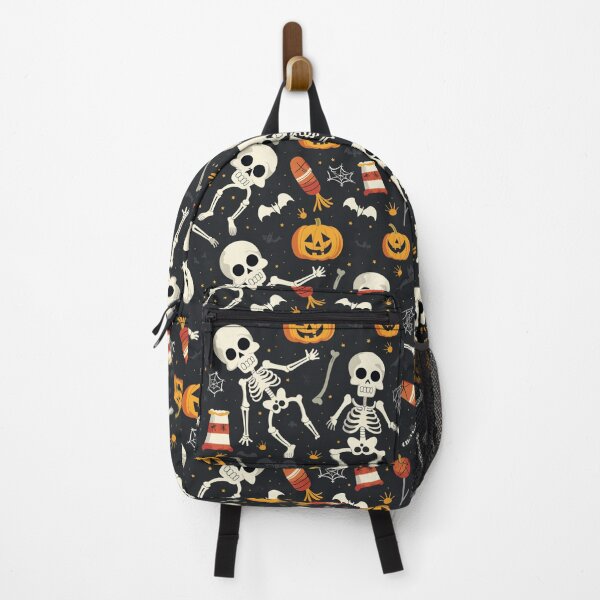 Item preview, Halloween spooky skeleton pumpkin and bats designed and sold by cocomelon168.