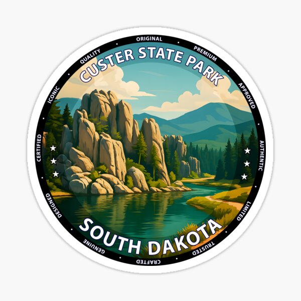 Custer State Park South Dakota - Scenic Black Hills Travel Poster USA Sticker