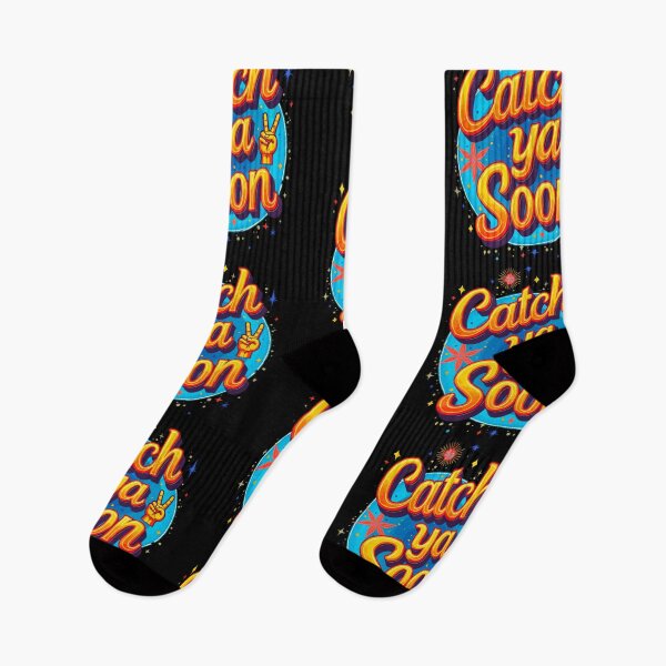 Item preview, Catch Ya Soon Peace Sign Colorful Typography designed and sold by Lulunza.