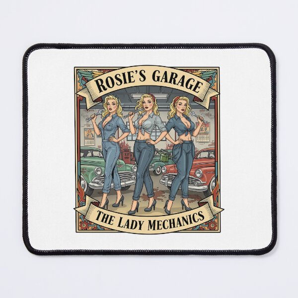 Item preview, Rosie's Garage - The Lady Mechanics - Pin-Up Girl Trio designed and sold by RedDelaney.