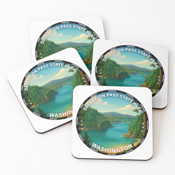 Item preview, Deception Pass State Park Washington - Scenic Travel Poster USA designed and sold by inkNext.