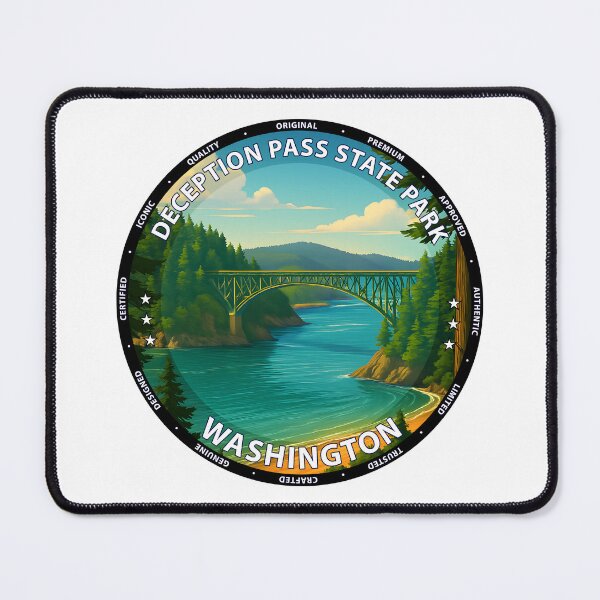 Item preview, Deception Pass State Park Washington - Scenic Travel Poster USA designed and sold by inkNext.
