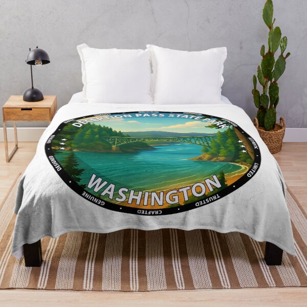 Item preview, Deception Pass State Park Washington - Scenic Travel Poster USA designed and sold by inkNext.