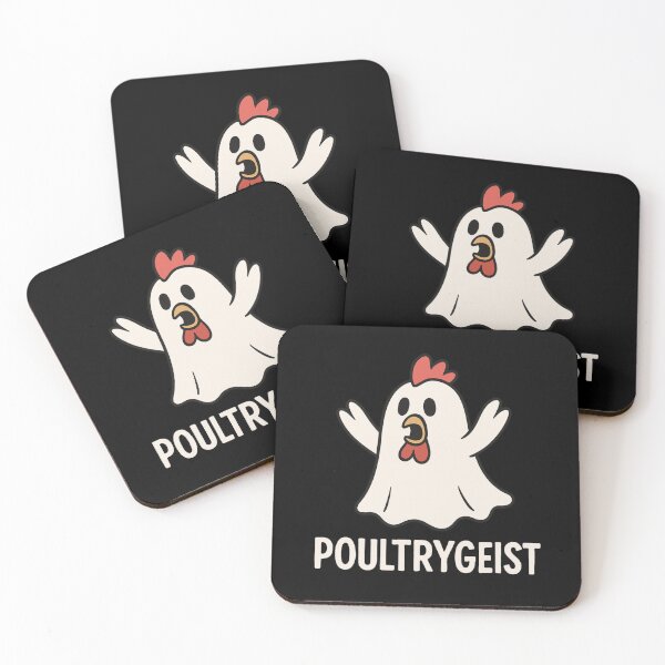 Item preview, Poultrygeist Chicken Ghost Pun Halloween Design designed and sold by SlomianyPisarz.