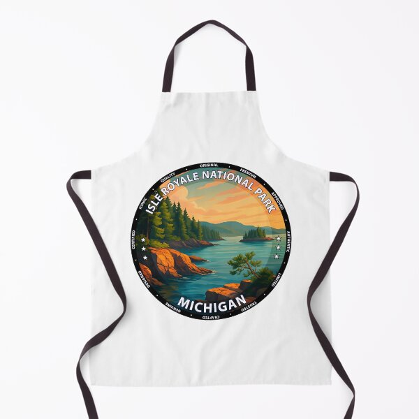 Item preview, Isle Royale National Park Michigan Travel Poster - Lake Superior Wilderness Art USA designed and sold by inkNext.