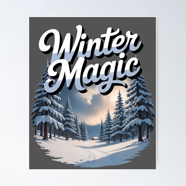 Item preview, Winter paradise - Snowy idyll - Icy dreamland - Frosty fantasy - Chilly utopia - Arctic marvel - Glacial haven - Snowscape - Winter dreamscape - Winter magic designed and sold by JansenGS.