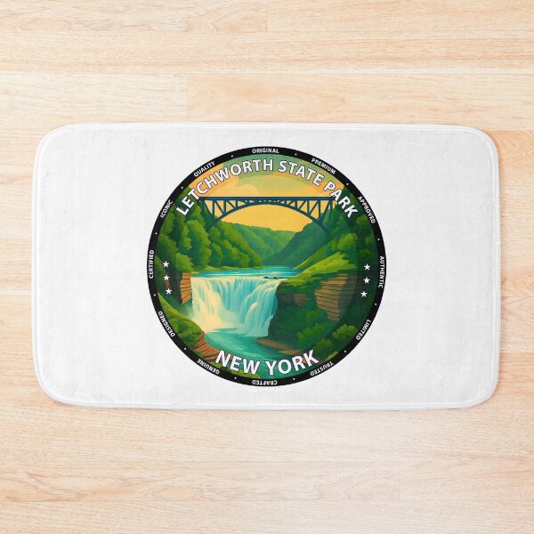 Item preview, Letchworth State Park New York Travel Poster - Scenic Waterfall & Canyon Art USA designed and sold by inkNext.