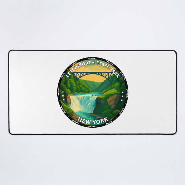 Item preview, Letchworth State Park New York Travel Poster - Scenic Waterfall & Canyon Art USA designed and sold by inkNext.